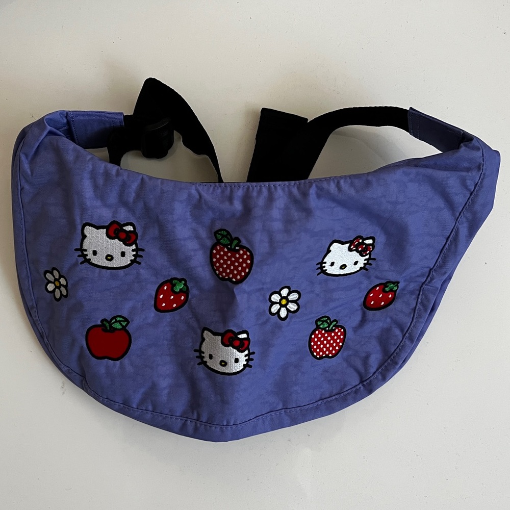 *NEW* Hello Kitty x Baggu Embroidered Nylon Crescent Bag